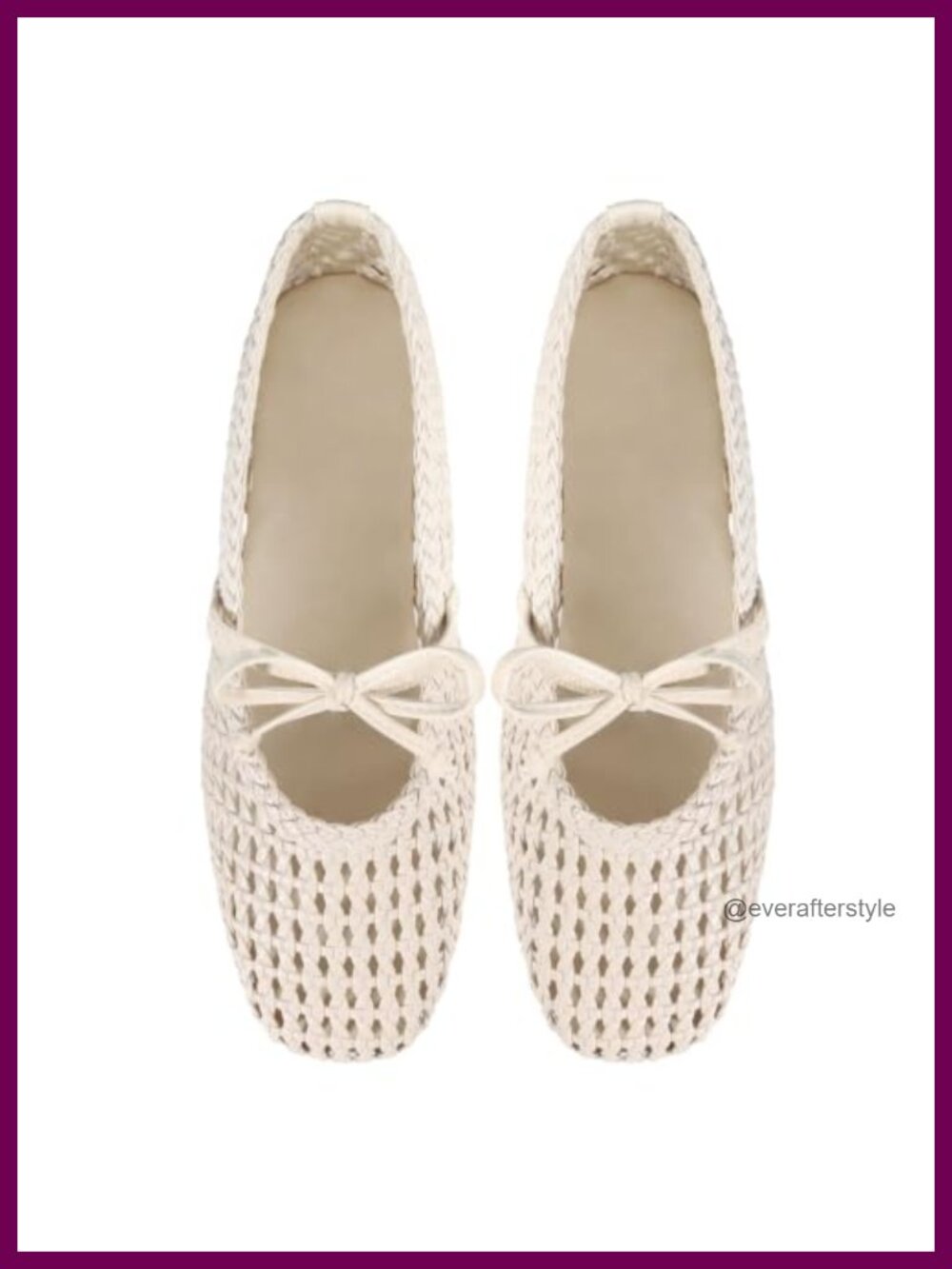 Woven Mary Jane Flats Square Toe Bow Ballet Slip On Dressy Comfortable